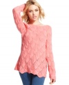 Love, love, love this sweater from Cotton Emporium! The oversized fit and intricate knit pattern make this boat neck number a cool-weather must-have.