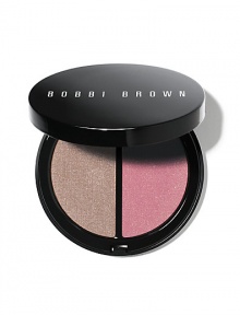 Blushed and bronzed-- it's the best of both worlds all in a sleek mirrored compact. Inspired by the look of skin bathed in afternoon light, this double-duty set creates a warm tawny glow. On one side, our ultra-soft Illuminating Bronzing Powder in Bahama Brown packs a blend of sheer powder and micro pearls for a seamlessly glowing finish all over the face. The other side boasts our silky-smooth Shimmer Blush in Pink Peony, the perfect way to add a pop of color to the apples of cheeks.