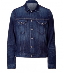 This vintage-inspired jean jacket will add instant cool to any outfit - Worn-in washed denim look with button closure and a classic fit - Wear with cargo pants, a long sleeve t-shirt, and trainers for day - Try with trousers, a t-shirt, hoodie, and boots