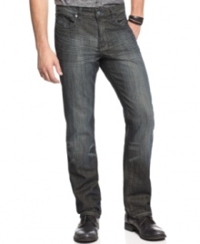 Cheer up your blues with these hip indigo wash jeans from Kenneth Cole Reaction.