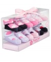 Style her toes in a pair of these colorful socks from this Cutie Pie Baby 6 pack for a look that does double duty.