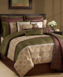 The way your bed was meant to be. With 12 layers of sumptuous style, the Kismet bedding set features elaborate quilting and textural detail in a sophisticated palette. A floral-inspired design varies from piece to piece for a uniquely put-together look.