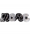 Sweep back your tresses with a punch of glamour with Marc by Marc Jacobs embellished logo barrette - Crystal embellishment, black and pearl lettering - Perfect as a dazzling finishing touch