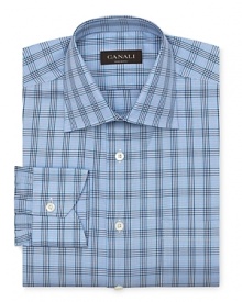 Canali Large Scale Plaid Dress Shirt - Slim Fit, Barrel Cuffs