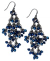 Shake things up this season with Style&co.'s chandelier earrings. Blue glass beads shake shimmer for non-stop style. Crafted in silver tone mixed metal. Approximate drop: 3-1/4 inches.