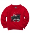 Like a warm hug. This chunky knit sweater from Osh Kosh will keep him nice and toasty all winter long.