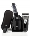 Everything you need to keep trim! A powerful shaver with 3-stage cutting system takes on hair of all lengths, while the triple-action free floating design & smart foil head adapt to the curves and contours of your face to capture hair growing in every direction. 2-year warranty. Model 3-390CC.