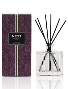 Anjou pear and fresh ozonic watery notes are infused with the essence of wasabi. NEST Fragrances Reed Diffusers are carefully crafted with the highest quality fragrance oils and are designed to continuously fill your home with a lush, memorable fragrance. The alcohol-free formula releases fragrance slowly and evenly into the air for approximately 90 days. To intensify the fragrance, occasionally flip the reeds over. 5.9 oz. 