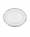 An art deco inspired design, platinum trim and metallic dots lend the Westerly Platinum oval platter sophisticated polish. This versatile collection perfectly coordinates with a variety of stemware and table linens. Qualifies for Rebate