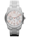 A classic timepiece design with hints of modern rose from Michael Kors' Mercer collection.