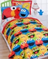 Your kids will love getting tucked into this Sesame Street sheet set, featuring playful colors and names of your favorite Sesame Street characters. Pillowcase features an image of the one and only Elmo!