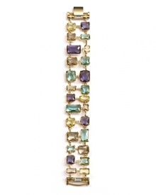 Make statement jewelry your signature. Carolee's multi-colored stone bracelet is eye-catching yet easy-to-wear, adding a faceted flourish to casual looks.