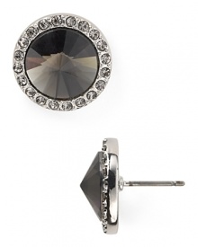 The plot thickens: These striking Juicy Couture earrings add instant drama, cast in plated metal with a center spike.