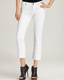 Summer's must-have white jeans in a cropped and rolled silhouette, complements of Citizens of Humanity.