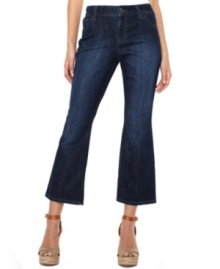 Style&co.'s best-loved jeans get a brand-new look with a cropped, flared leg that's on-trend for spring!