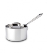 All-Clad's high-performance saucepan is constructed with a durable stainless steel interior, a pure aluminum core and a hand-polished mirror-finished exterior. An essential piece for simmering sauces, boiling noodles, warming leftovers and more. Lifetime warranty.