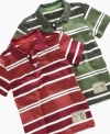 Keep his look balanced between casual and sharp in one of these striped polo shirts from Greendog.