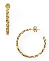 Play hoops with this ornate 14-karat gold pair from Melinda Maria, accented by cubic zirconia stones for added sparkle.