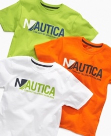 Shape up. Show him math can be fun with the geometric shapes on these graphic t-shirts from Nautica.