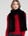 Treat yourself to a lavish rabbit fur knit scarf in fun fashion colors, a fashionista's must-have accessory.