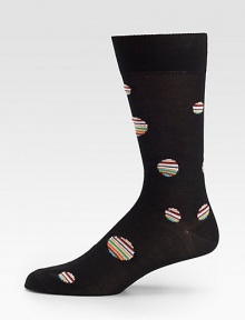 An array of signature-striped polka dots adorns these super soft socks set in a rich cotton blend.Mid-calf height80% cotton/20% nylonMachine washMade in Italy