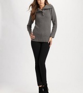 EXCLUSIVELY AT SAKS. A wool and cashmere blended design with an over-sized mock turtleneck. Mock turtleneckLong sleeves with ribbed cuffsPull-on styleAbout 27 from shoulder to hem70% wool/30% cashmereDry cleanImported Model shown is 5'10½ (179cm) wearing US size small. 