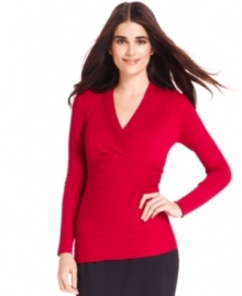 This ribbed petite sweater from Style&co. is a flattering complement to jeans, pants, skirts and more!