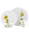 Lenox Simply Fine mixes artsy florals with an array of funky dot designs in the eclectic and dreamy Watercolors Citrus place settings. Crafted in sleek and casual bone china, each piece features a sophisticated palette of gray, white and olive for a fresh, modern statement. Qualifies for Rebate