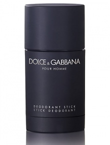 A sign of masculinity, personality, and distinction. As unique as the Dolce & Gabbana image, Pour Homme is a blend of true irony and casualness. A stimulating, dynamic freshness that expresses its personality through citrus notes with a touch of fresh flora and woods. Made in Italy. 2.5 oz.