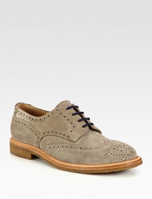 Supremely soft suede brogues are a significant wardrobe essential for the modern man of style, designed to perfect any casual or dress ensemble.Suede upperLeather liningPadded insoleRubber soleMade in Italy