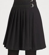 An undeniable Burberry Brit take on the kilt skirt. This version features classic pleats.Pleated designFully linedAbout 19 long80% wool/20% nylonDry cleanImported Model shown is 5'10 (177cm) wearing US size 4. 