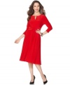 Ellen Tracy's latest dress is ready for day or night with keyhole details and a belt-like twist at the waist. (Clearance)