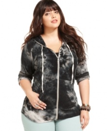 Score far-out style with American Rag's tie-dye plus size hoodie!