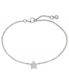 Wish upon a star. CRISLU's children's bracelet is embellished with sparkling pave cubic zirconias (1/8 ct. t.w.) and set in platinum over sterling silver. Approximate length: 6 inches.