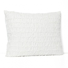 Ruched silk adds textural luxury to this Donna Karan decorative pillow - a simple way to infuse your boudoir with elegance.