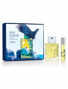 The Eau d'Ikar visual is enhanced by this set. Black outside and inside, masculine and elegant, this set is the must-have for travelers. Set includes: Eau d'Ikar, 1.7 oz. and an Eau d'Ikar travel spray. Made in France. 