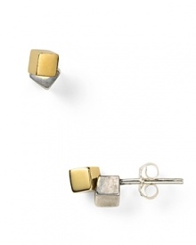 Super-square, Elizabeth and James' shapely studs are designed to make a statement. Wear the covetable cubes to work an enviable it-girl edge.