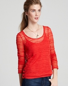 Rendered in a lightweight knit, this color-rich Ella Moss top is an essential for every season.