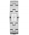 Streamlined steel highlights a linked bracelet on this DKNY watch.