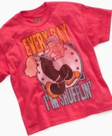 He'll have no problem picking up the pace of playing in this fun graphic t-shirt from Epic Threads.