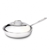 Layers of bonded stainless steel and aluminum provide a durable core and base that evenly diffuses and retains heat for superior dishes every time. Perfect for sauteing and frying, this skillet has the versatility that every chef demands. Limited lifetime warranty.