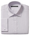 Create long, lean lines with the slimming stripes of this shirt from Sean John.