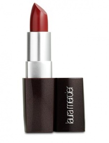 Laura Mercier Satin Lip Colour is the first semi-matte lipstick to combine long wear and comfort in a non-drying formula. Lips go from satiny to matte within minutes with Softisan, a lightweight, elastic seal that perfectly adheres to lips to set and lock in highly pigmented colour and moisture without feathering. Wild Mango Butter intensely hydrates lips while Volulips and Laura Mercier's exclusive Lip Colour Complex plump, soothe and condition lips. 