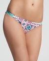 A colorful, eye-catching print defines this bikini bottom from Sofia by Vix.