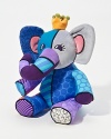 Stimulate their budding senses with this striking, multi-pattern plush elephant featuring the pop art of Romero Britto.