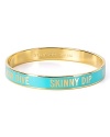 Play pool with this 12-karat gold and enamel bangle from kate spade new york. Emblazoned with cheeky cabana sayings, it's the perfect piece for making a splash.