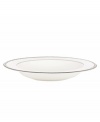 Perfectly polished in dishwasher-safe bone china, the Lenox Embraceable rim soup bowl combines an ornate chain motif with platinum trim for a look of chic sophistication. Qualifies for Rebate