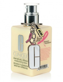 This special edition of our world-famous moisturizer comes with a Clinique signature key ring and a Breast Cancer Awareness Pink Ribbon Charm. From 9/15/12 - 11/15/12, $10 from this purchase will be donated to The Breast Cancer Research Foundation®. Made in USA. 