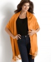 Enjoy life's little luxuries. You'll love this beautiful & versatile satin pashmina wrap by Jones New York.