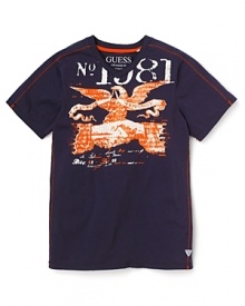 This GUESS Kids tee sports a dramatic eagle graphic for just the right dose of attitude.